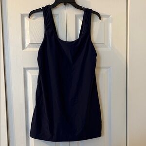Lands’ End Navy Blue Swim Dress GORGEOUS NWT 8